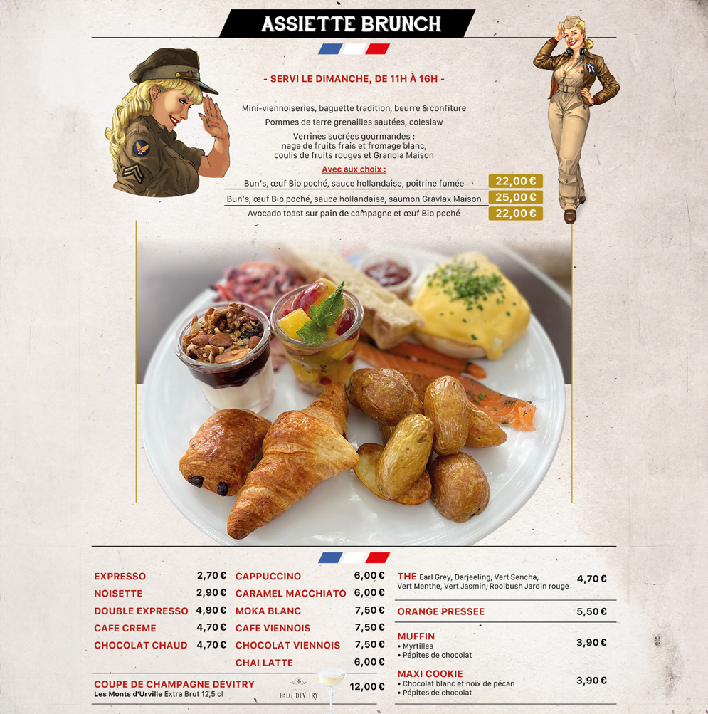 Venez prendre un brunch aux Officiers à Paris